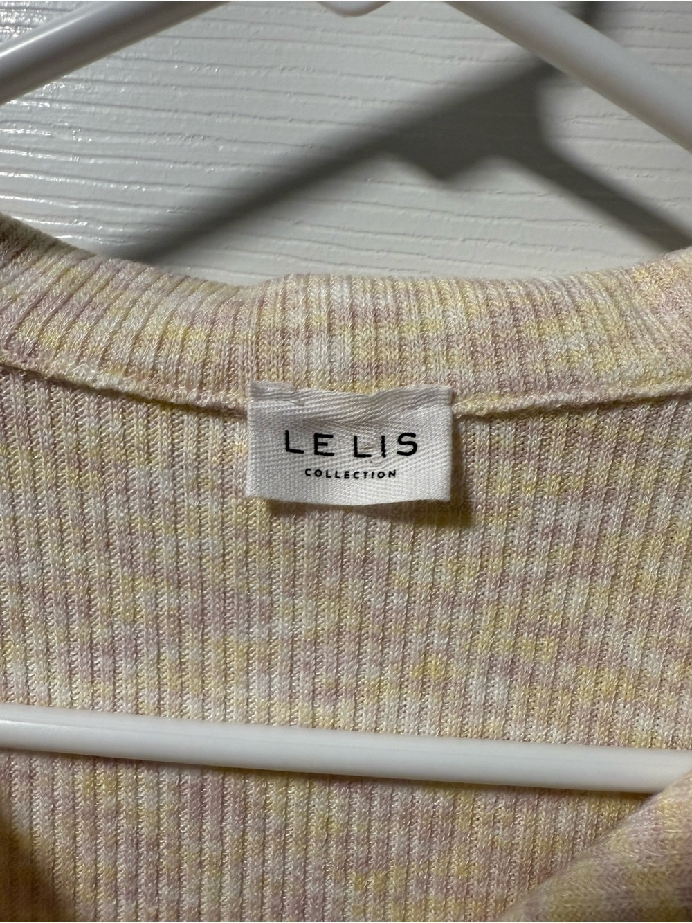 Collared Drawstring Ribbed Crop Top - Cream - Picture 3 of 3